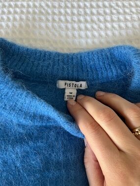 pistola Cozy Blue Alpaca Crewneck Sweater
